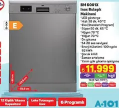 SEG BM 6001X İNOX BULAŞIK MAKİNESİ